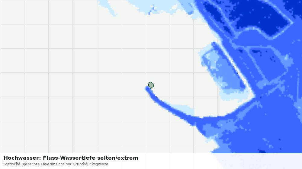Statische Kartenansicht: Hochwasser: Fluss-Wassertiefe selten/extrem