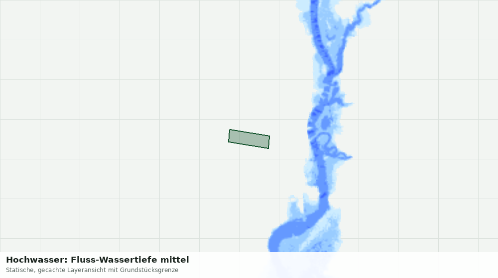 Statische Kartenansicht: Hochwasser: Fluss-Wassertiefe mittel