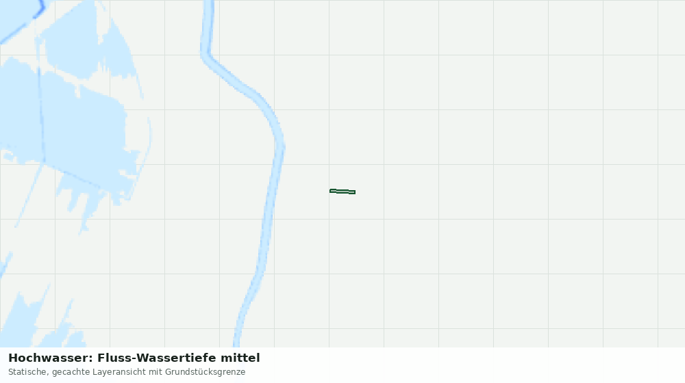 Statische Kartenansicht: Hochwasser: Fluss-Wassertiefe mittel