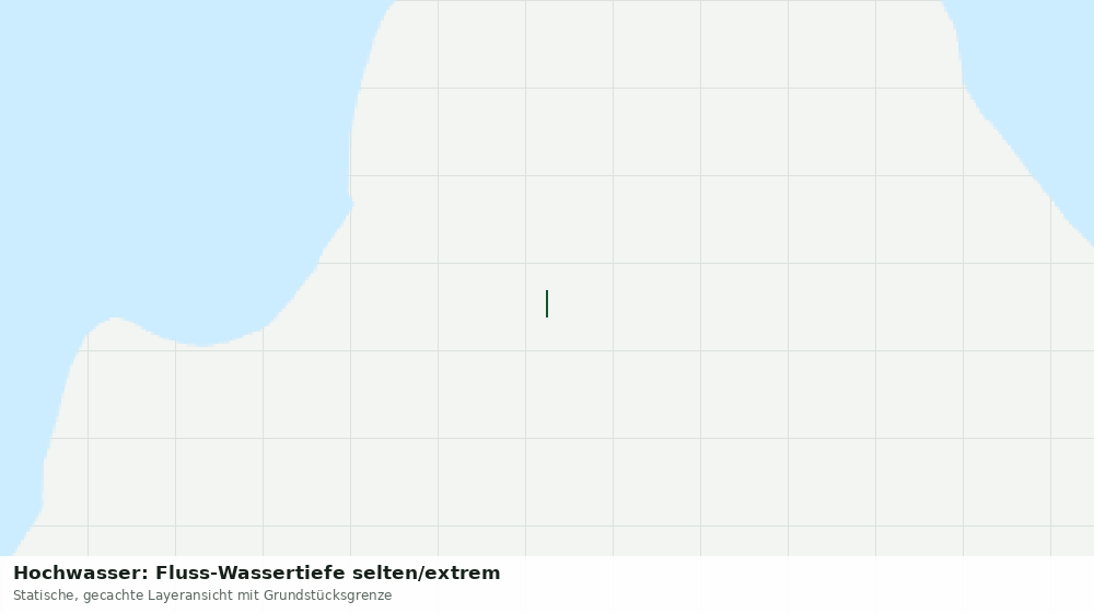 Statische Kartenansicht: Hochwasser: Fluss-Wassertiefe selten/extrem