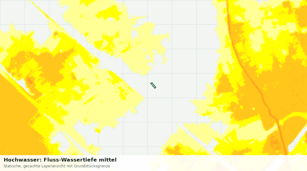 Statische Kartenansicht: Hochwasser: Fluss-Wassertiefe mittel