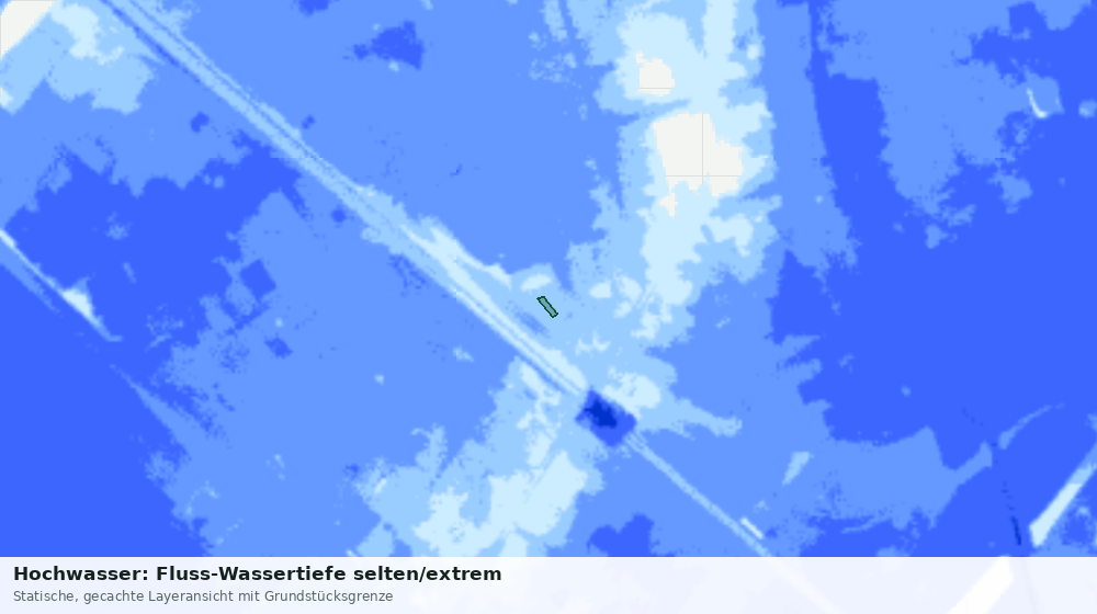 Statische Kartenansicht: Hochwasser: Fluss-Wassertiefe selten/extrem