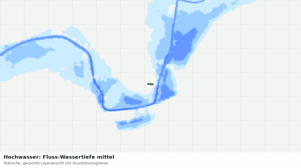 Statische Kartenansicht: Hochwasser: Fluss-Wassertiefe mittel