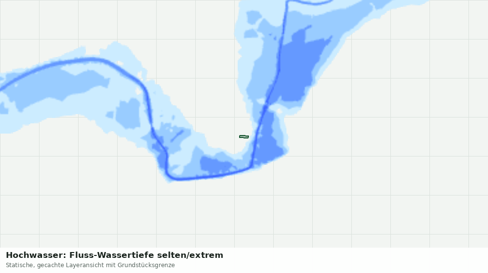 Statische Kartenansicht: Hochwasser: Fluss-Wassertiefe selten/extrem