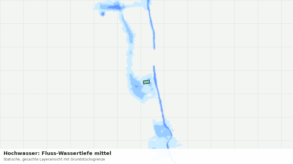 Statische Kartenansicht: Hochwasser: Fluss-Wassertiefe mittel