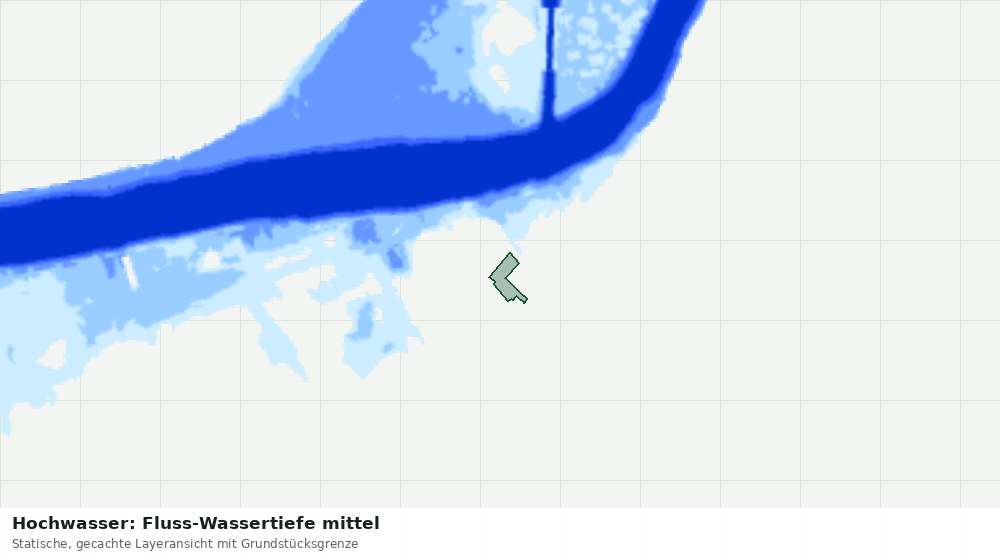 Statische Kartenansicht: Hochwasser: Fluss-Wassertiefe mittel