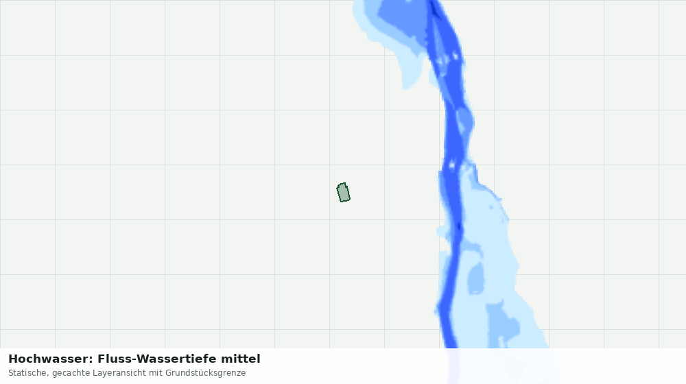 Statische Kartenansicht: Hochwasser: Fluss-Wassertiefe mittel