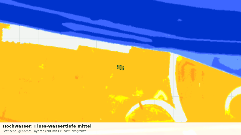 Statische Kartenansicht: Hochwasser: Fluss-Wassertiefe mittel