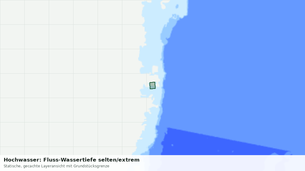 Statische Kartenansicht: Hochwasser: Fluss-Wassertiefe selten/extrem