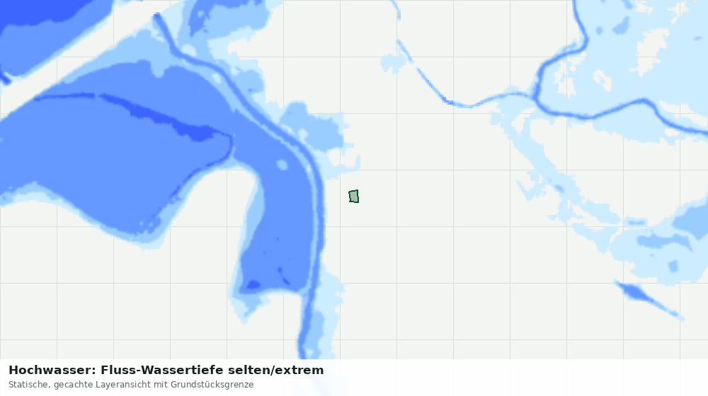 Statische Kartenansicht: Hochwasser: Fluss-Wassertiefe selten/extrem