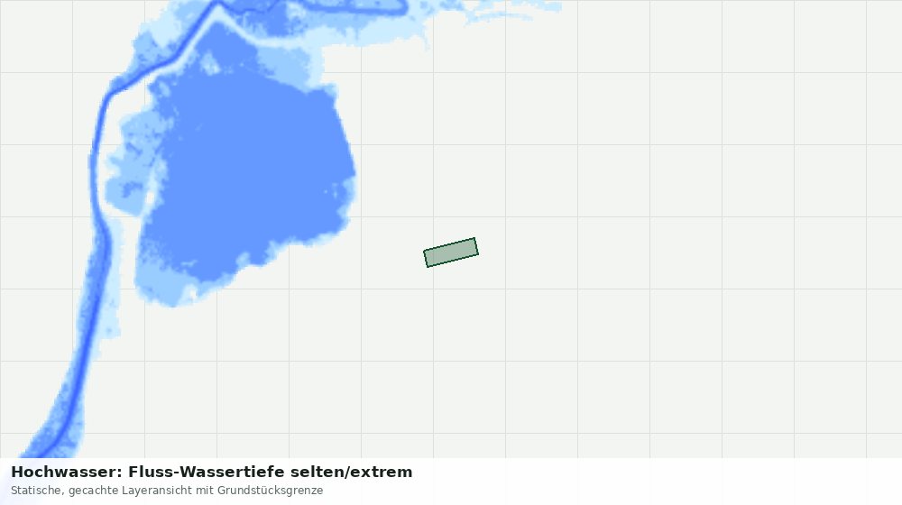 Statische Kartenansicht: Hochwasser: Fluss-Wassertiefe selten/extrem
