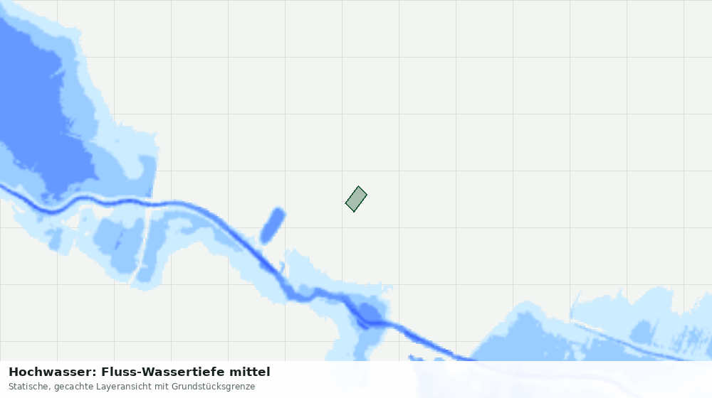 Statische Kartenansicht: Hochwasser: Fluss-Wassertiefe mittel