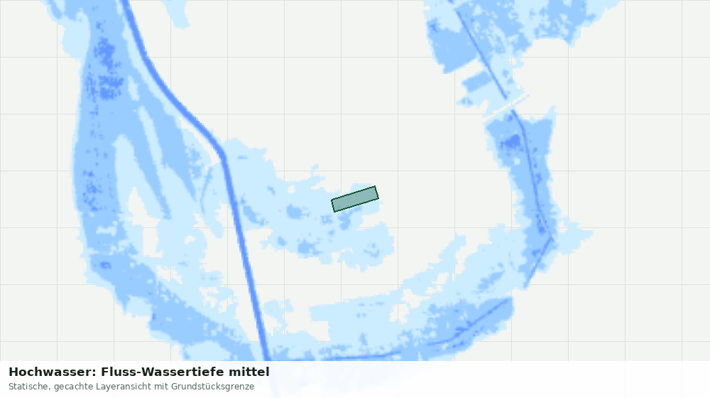 Statische Kartenansicht: Hochwasser: Fluss-Wassertiefe mittel