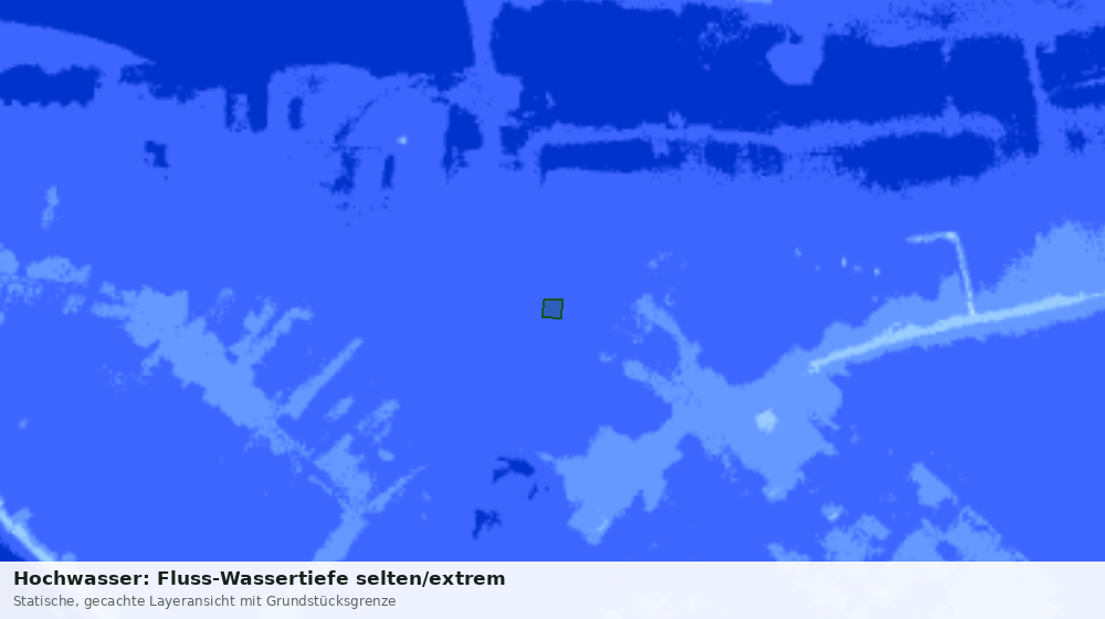 Statische Kartenansicht: Hochwasser: Fluss-Wassertiefe selten/extrem