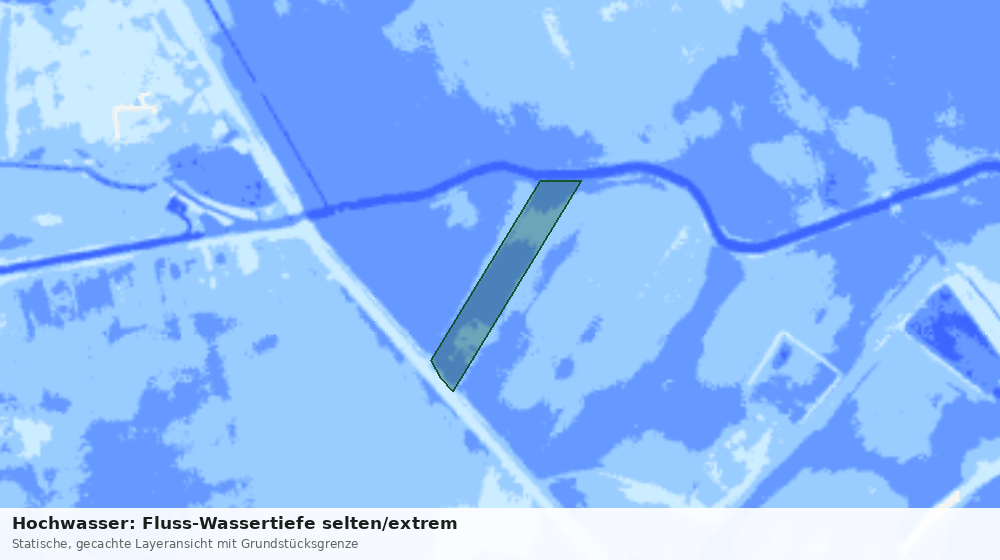 Statische Kartenansicht: Hochwasser: Fluss-Wassertiefe selten/extrem