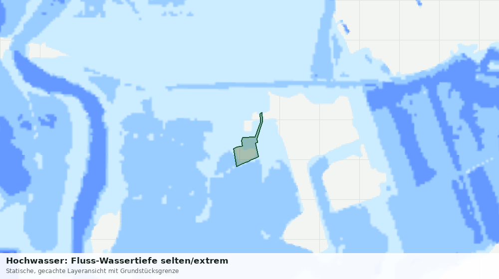 Statische Kartenansicht: Hochwasser: Fluss-Wassertiefe selten/extrem