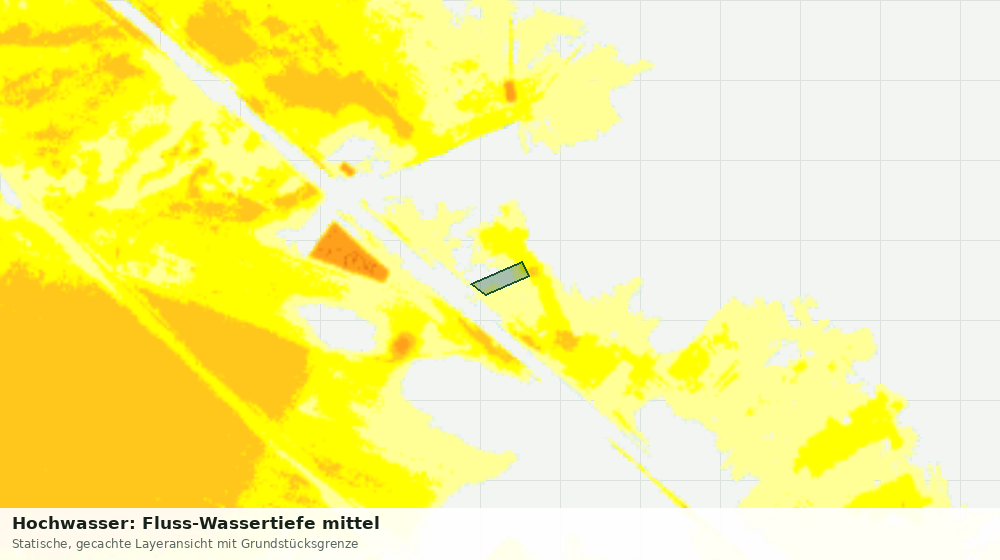 Statische Kartenansicht: Hochwasser: Fluss-Wassertiefe mittel