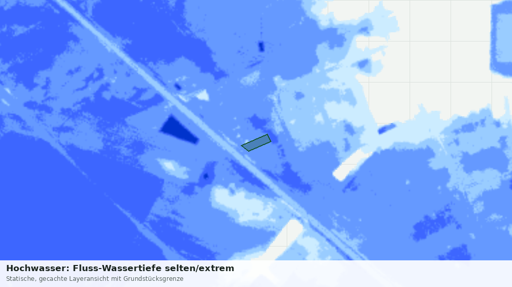 Statische Kartenansicht: Hochwasser: Fluss-Wassertiefe selten/extrem