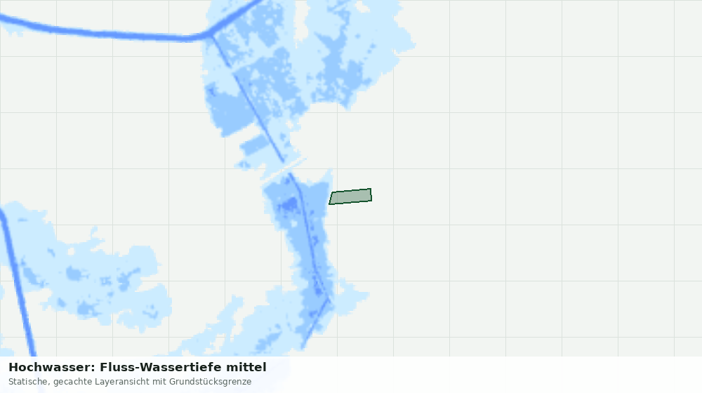 Statische Kartenansicht: Hochwasser: Fluss-Wassertiefe mittel