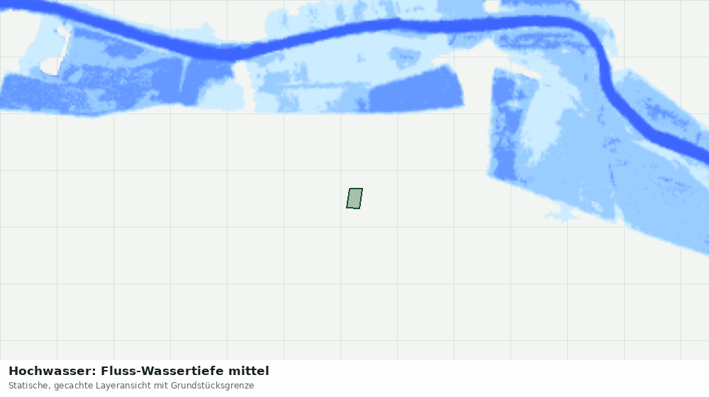 Statische Kartenansicht: Hochwasser: Fluss-Wassertiefe mittel