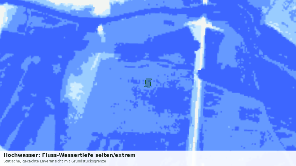 Statische Kartenansicht: Hochwasser: Fluss-Wassertiefe selten/extrem