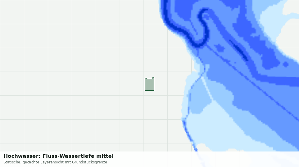 Statische Kartenansicht: Hochwasser: Fluss-Wassertiefe mittel