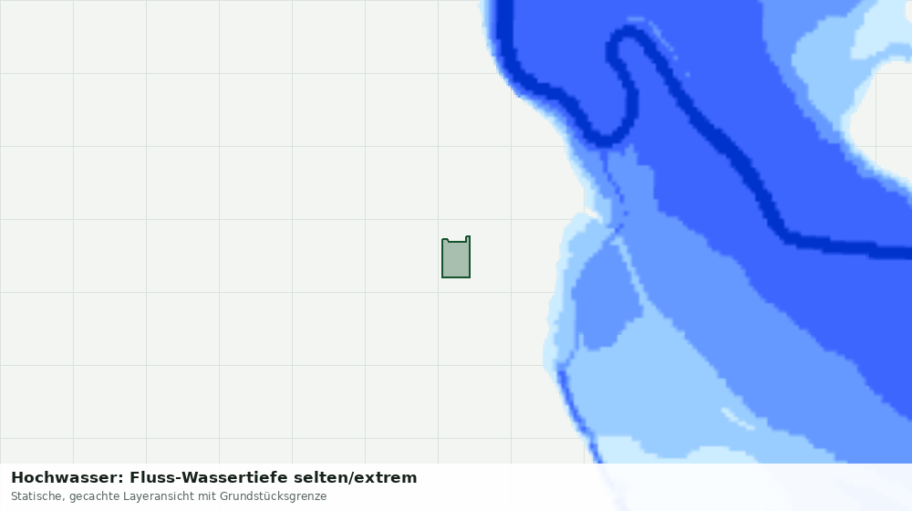 Statische Kartenansicht: Hochwasser: Fluss-Wassertiefe selten/extrem