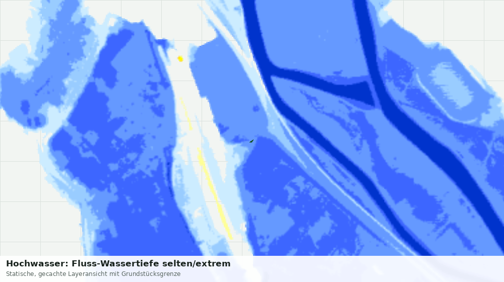 Statische Kartenansicht: Hochwasser: Fluss-Wassertiefe selten/extrem
