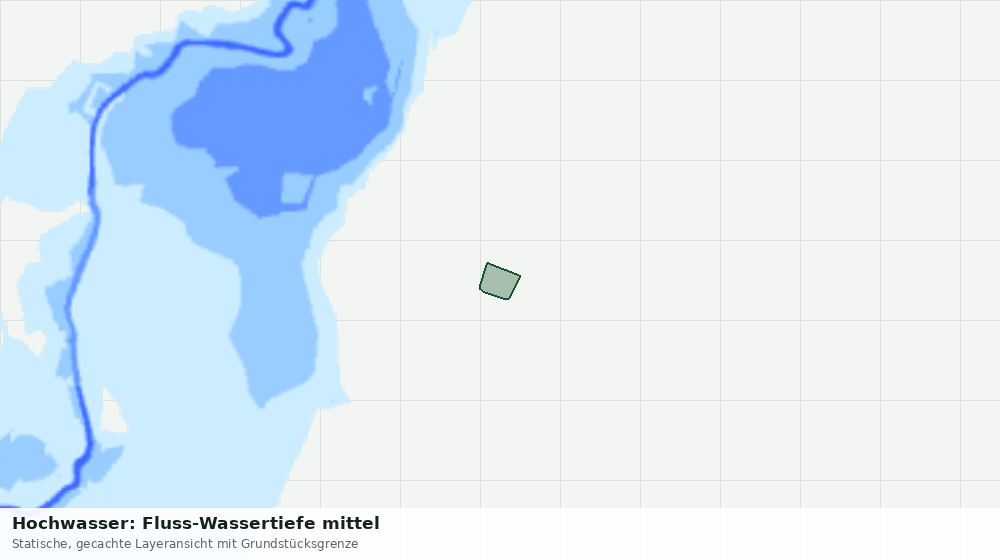 Statische Kartenansicht: Hochwasser: Fluss-Wassertiefe mittel