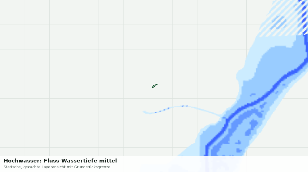Statische Kartenansicht: Hochwasser: Fluss-Wassertiefe mittel