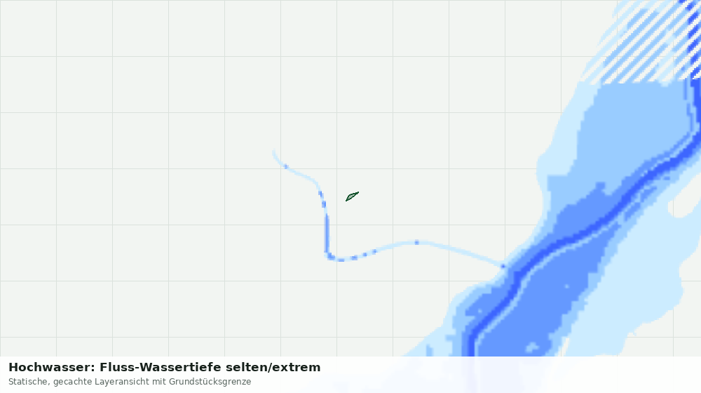 Statische Kartenansicht: Hochwasser: Fluss-Wassertiefe selten/extrem