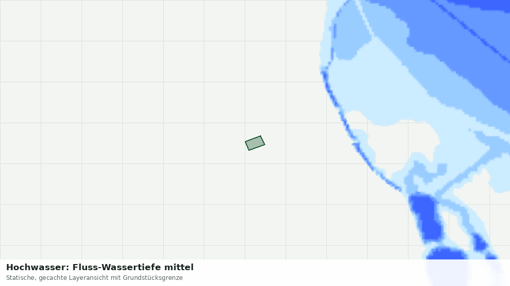 Statische Kartenansicht: Hochwasser: Fluss-Wassertiefe mittel
