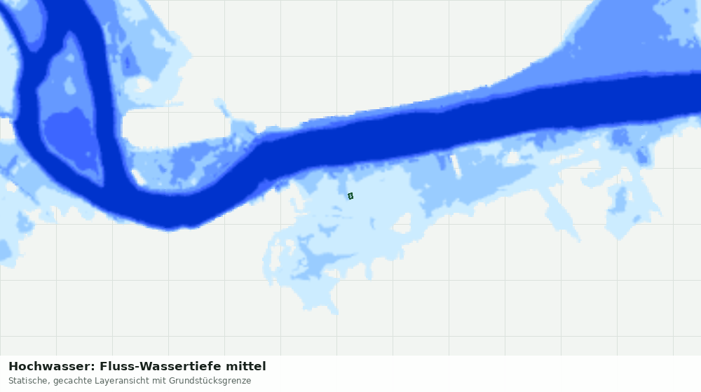 Statische Kartenansicht: Hochwasser: Fluss-Wassertiefe mittel