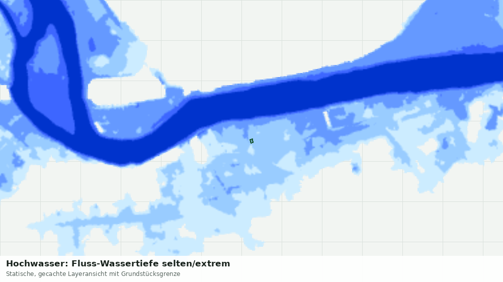 Statische Kartenansicht: Hochwasser: Fluss-Wassertiefe selten/extrem