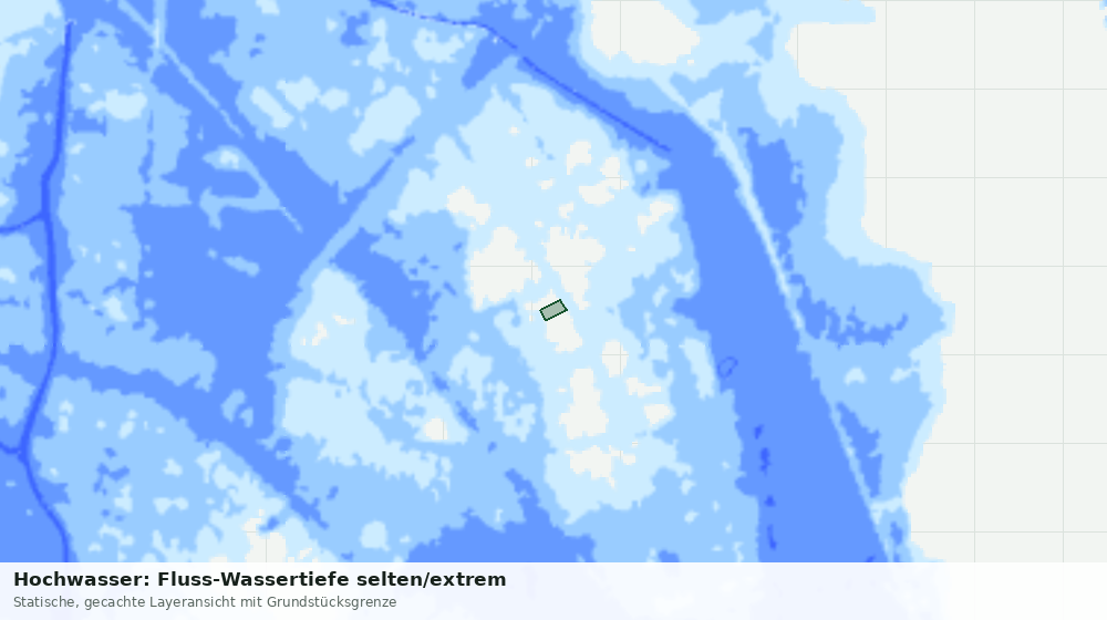Statische Kartenansicht: Hochwasser: Fluss-Wassertiefe selten/extrem