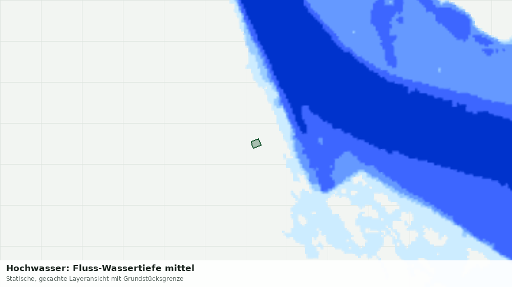 Statische Kartenansicht: Hochwasser: Fluss-Wassertiefe mittel