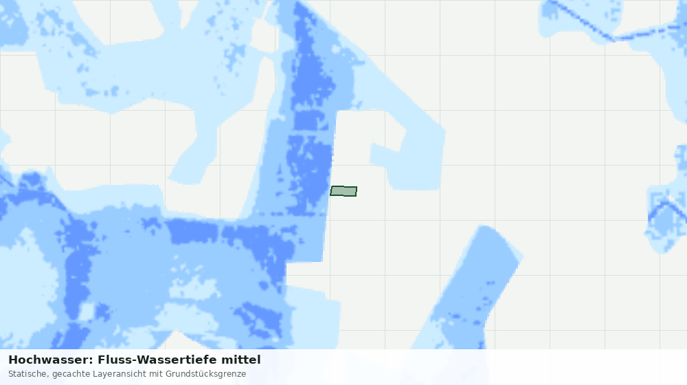 Statische Kartenansicht: Hochwasser: Fluss-Wassertiefe mittel