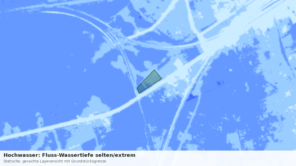 Statische Kartenansicht: Hochwasser: Fluss-Wassertiefe selten/extrem