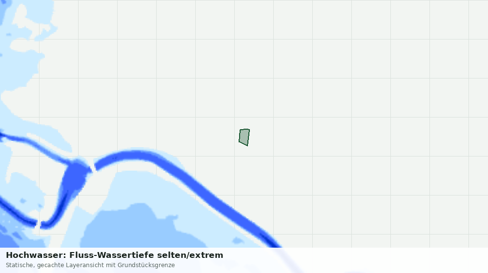 Statische Kartenansicht: Hochwasser: Fluss-Wassertiefe selten/extrem