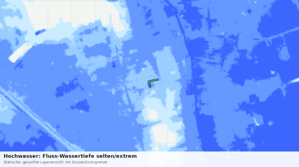 Statische Kartenansicht: Hochwasser: Fluss-Wassertiefe selten/extrem