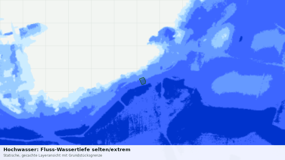 Statische Kartenansicht: Hochwasser: Fluss-Wassertiefe selten/extrem