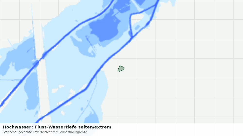 Statische Kartenansicht: Hochwasser: Fluss-Wassertiefe selten/extrem