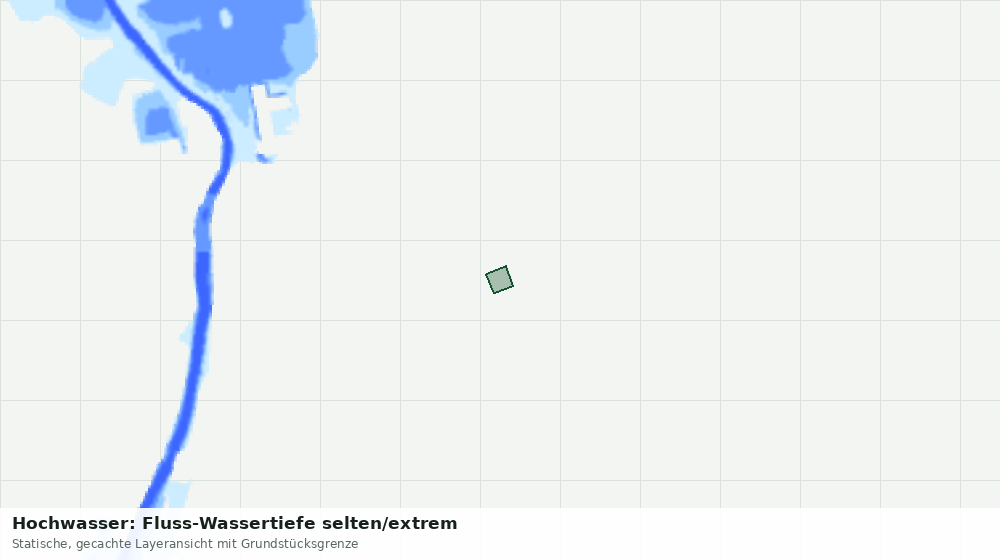 Statische Kartenansicht: Hochwasser: Fluss-Wassertiefe selten/extrem