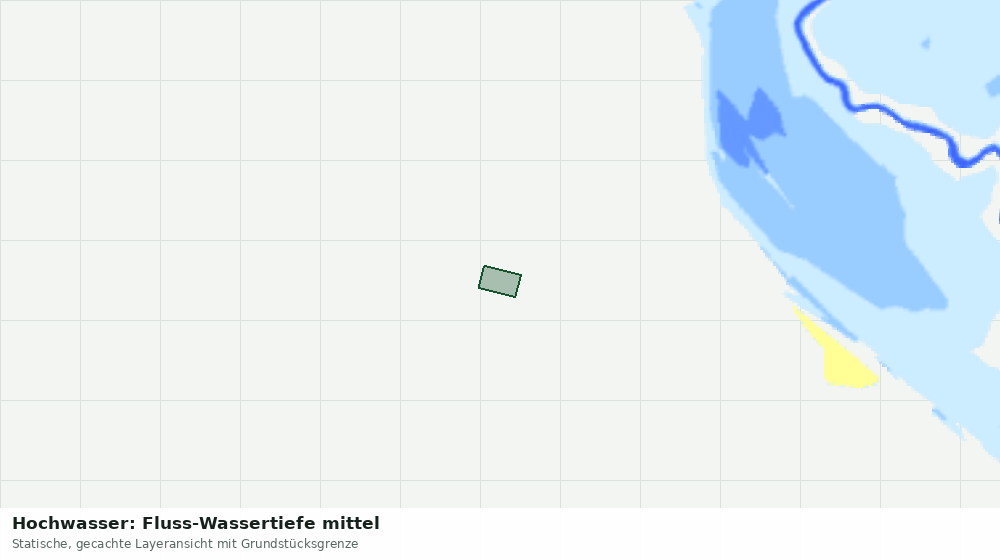 Statische Kartenansicht: Hochwasser: Fluss-Wassertiefe mittel