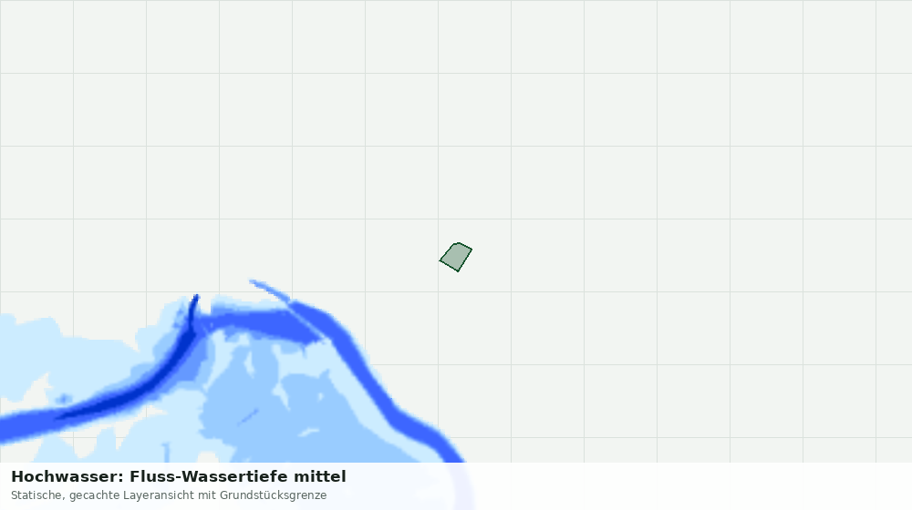 Statische Kartenansicht: Hochwasser: Fluss-Wassertiefe mittel