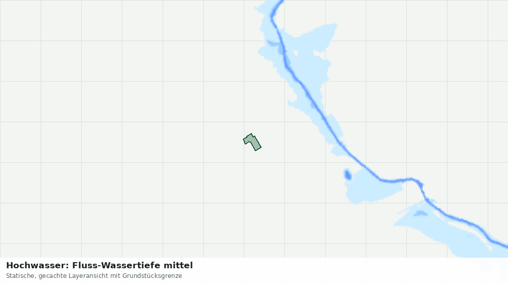 Statische Kartenansicht: Hochwasser: Fluss-Wassertiefe mittel