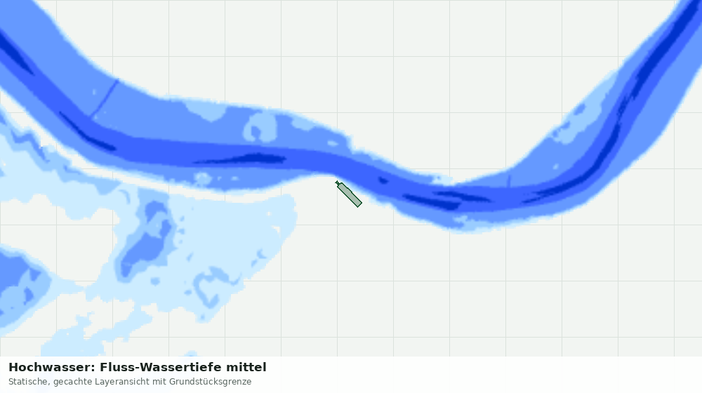 Statische Kartenansicht: Hochwasser: Fluss-Wassertiefe mittel