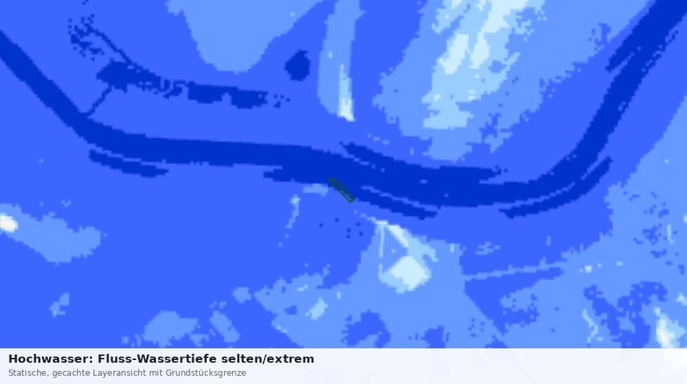 Statische Kartenansicht: Hochwasser: Fluss-Wassertiefe selten/extrem