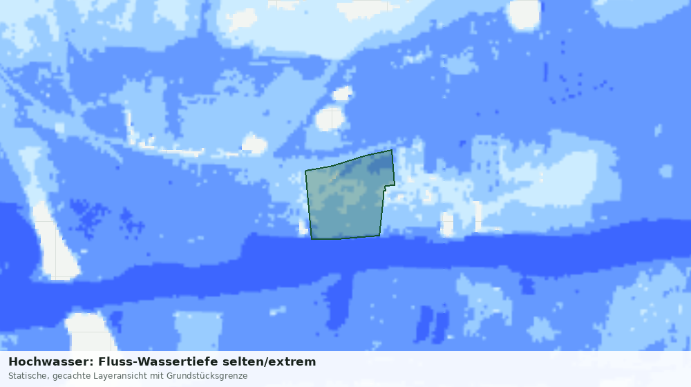 Statische Kartenansicht: Hochwasser: Fluss-Wassertiefe selten/extrem