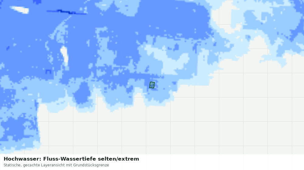 Statische Kartenansicht: Hochwasser: Fluss-Wassertiefe selten/extrem
